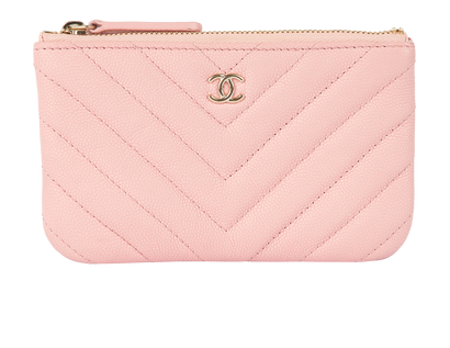 Chanel Chevron Purse, &pound;430, Accessories, Pink, Caviar Leather, Front view
